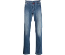 Straight-Leg-Jeans mit Logo-Patch