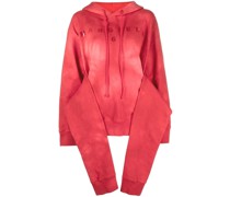 Kapuzenpullover mit Batik-Print