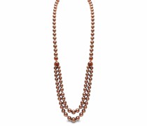 18kt Rotgoldhalskette mit Perlen