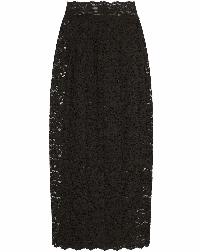 Dolce & Gabbana Damen Sheer-Midirock