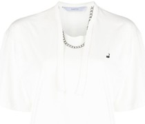 Oversized-T-Shirt mit Halsketten-Print