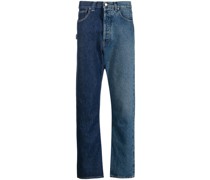 Halbhohe Straight-Leg-Jeans