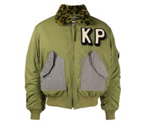 Bomberjacke mit Logo-Stickerei