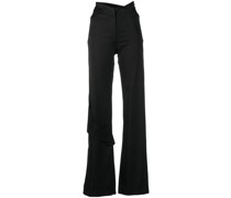 Asymmetrische Hose mit weitem Bein