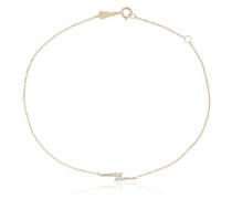 18kt Gelbgoldfußkette mit Diamanten