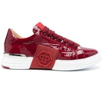 Hexagon Sneakers mit Kroko-Effekt