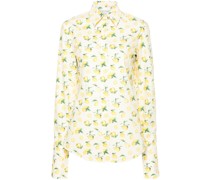 lemon-print cotton shirt