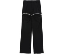 cut-out crystal-embellished trousers