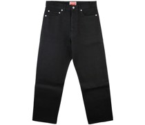 Halbhohe Asagao Straight-Leg-Jeans