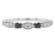 18kt Weißgoldring mit Diamanten