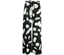 Palazzohose mit abstraktem Print