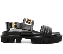 Sandalen mit Logo-Schild