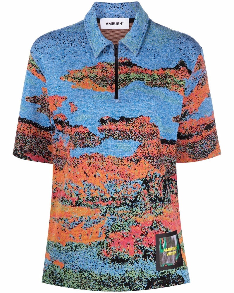 AMBUSH Damen Jacquard-Poloshirt
