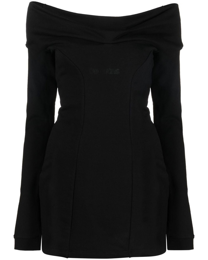 GCDS Damen Schulterfreies Minikleid