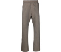 Karierte Hose mit geradem Bein