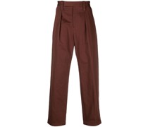 Bundfaltenhose mit geradem Bein