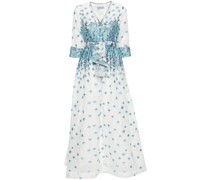 Petunia Maxikleid aus Blumen-Jacquard