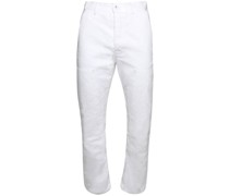 Weite Jeans mit Logo-Patch