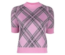 Intarsien-Stricktop mit Argyle-Muster
