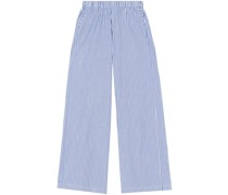 Leisure striped cotton trousers