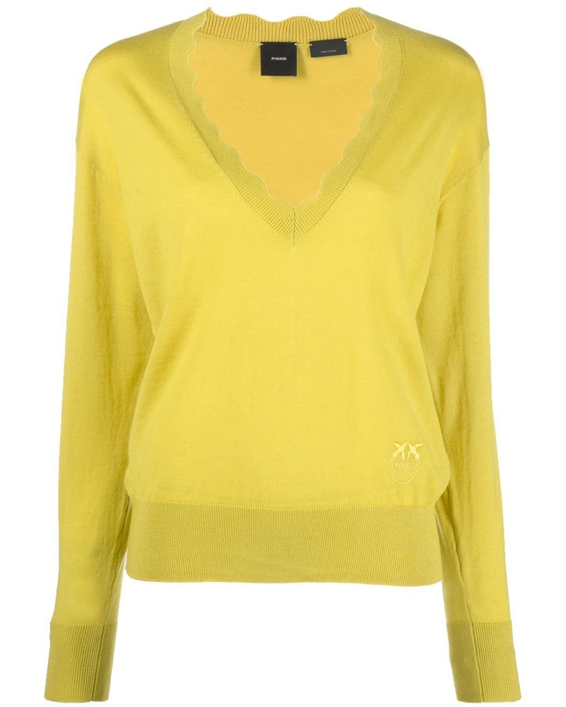 Pinko Damen Pullover mit V-Ausschnitt