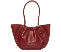 large ruched-detail tote bag