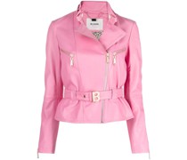 Bikerjacke mit Logo-Schnalle