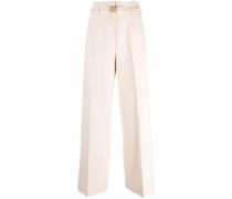 high-waisted wide-leg trousers