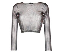 Cropped-Top mit Kristallen