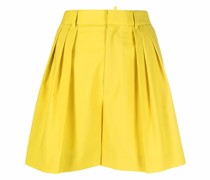 High-Waist-Shorts mit Falten