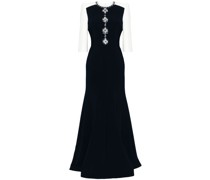 Capote crystal-embellished gown
