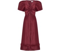 Drapiertes Midikleid
