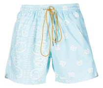 Badeshorts mit Bandana-Print