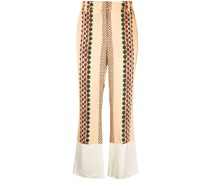 Cropped-Hose mit abstraktem Print