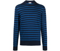 Gestreifter Pullover mit Poloshirtkragen