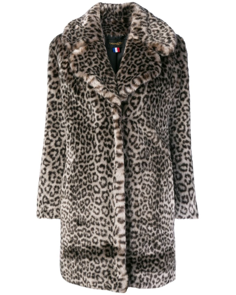 La Seine & Moi Damen 'Louve' Mantel aus Faux Fur