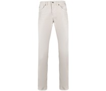 Gerade Jeans mit Logo-Print
