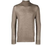 Gestrickter Pullover mit Stehkragen