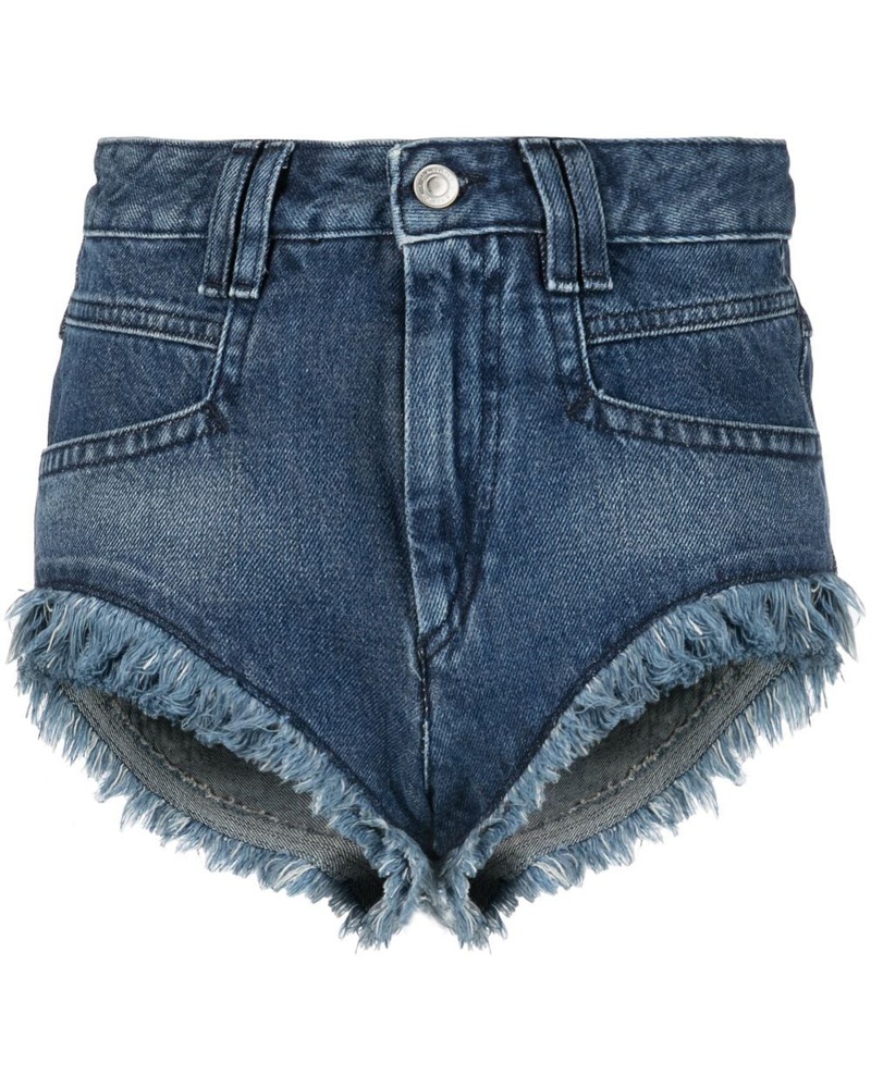 Étoile Isabel Marant Damen Ausgefranste Jeans-Shorts Étoile Isabel Marant Damen Ausgefranste Jeans-Shorts