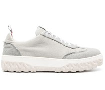low-top frayed sneakers