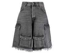 denim cargo shorts