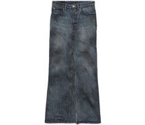 Ausgeblichener Jeans-Maxirock