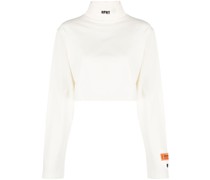 Cropped-Rollkragenpullover mit Logo