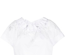 Cropped-Top mit Spitzeneinsatz