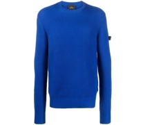 Gerippter Diver Pullover mit Logo-Patch