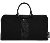 Reisetasche mit Kroko-Effekt