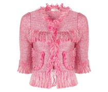 Tweed-Jacke mit Fransen