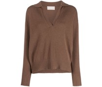 Kaschmirpullover mit V-Ausschnitt