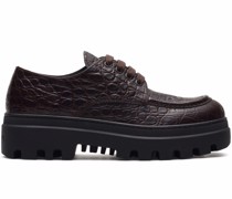 Schuhe mit Kroko-Effekt