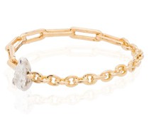 18kt Gelbgoldring mit Diamanten